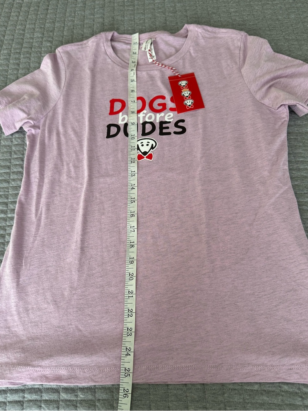 Bella Canvas Women’s 'Dogs Before Dudes' Graphic Tee - Picture 11 of 11